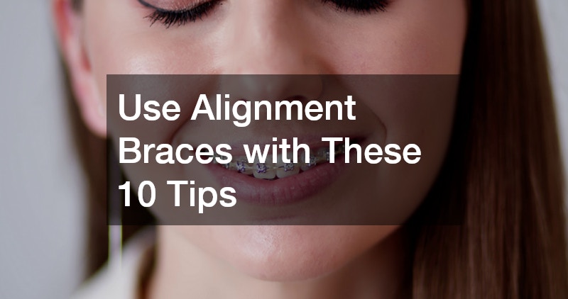 close-up image of a woman with braces